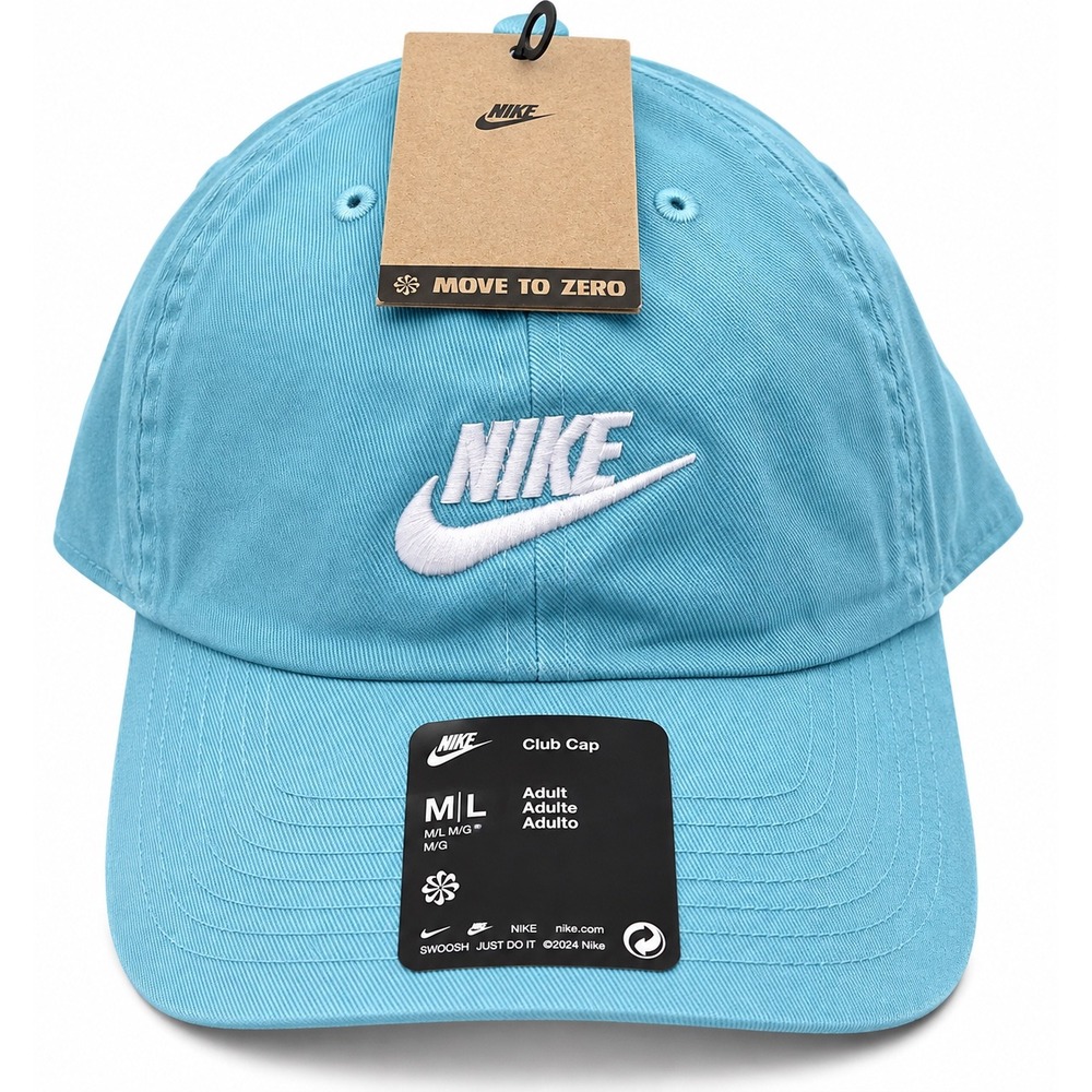 Nike Futura Washed Club Cap Adjustable Hat Turquise BlueFB5368-464 M/L unisex